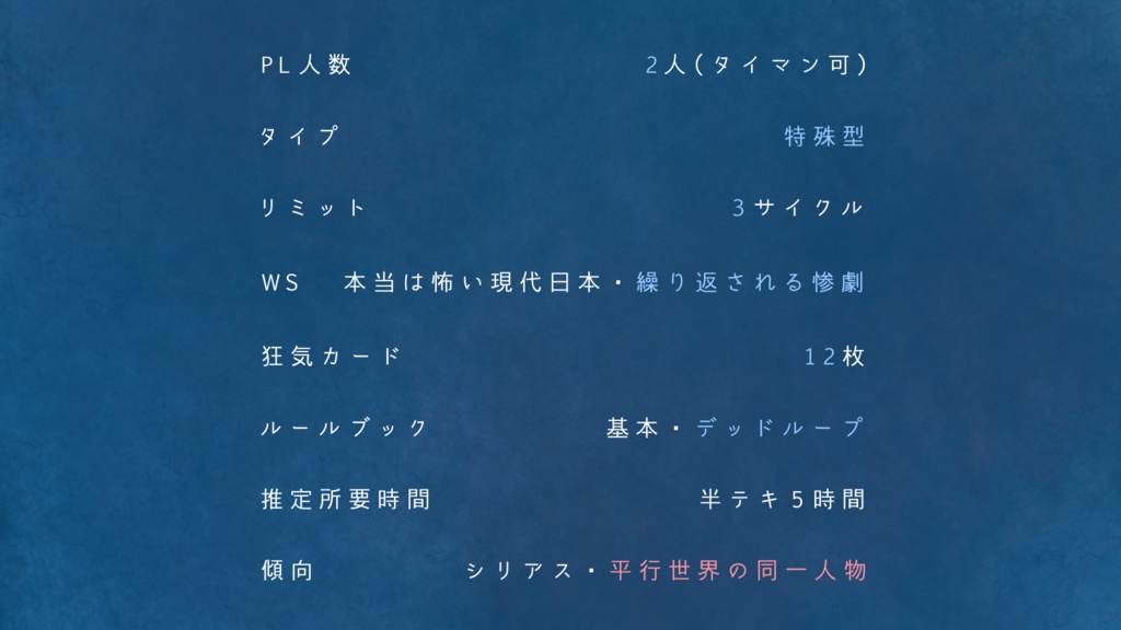 【インセイン】君と途切れた平行線