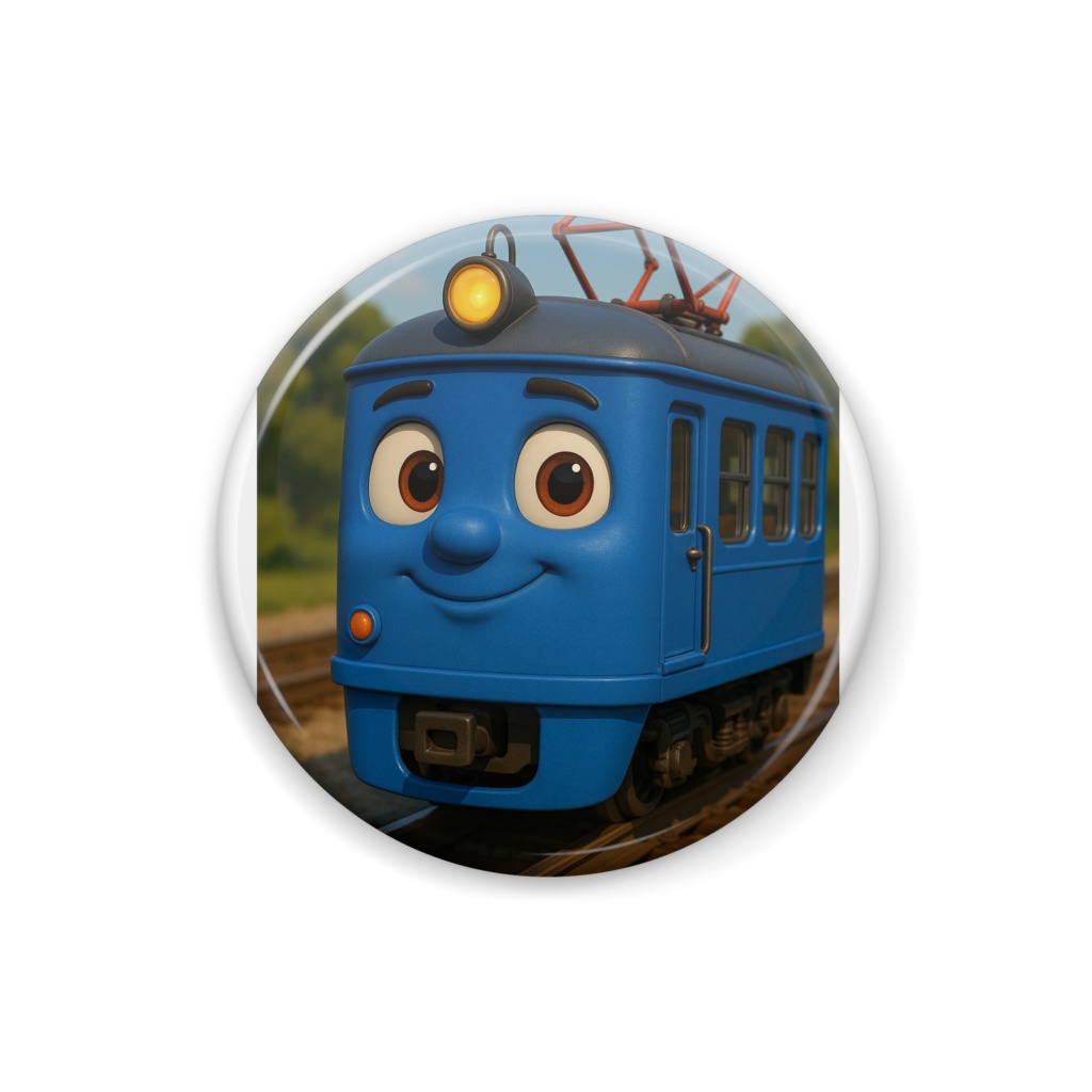 かわいい青色の電車