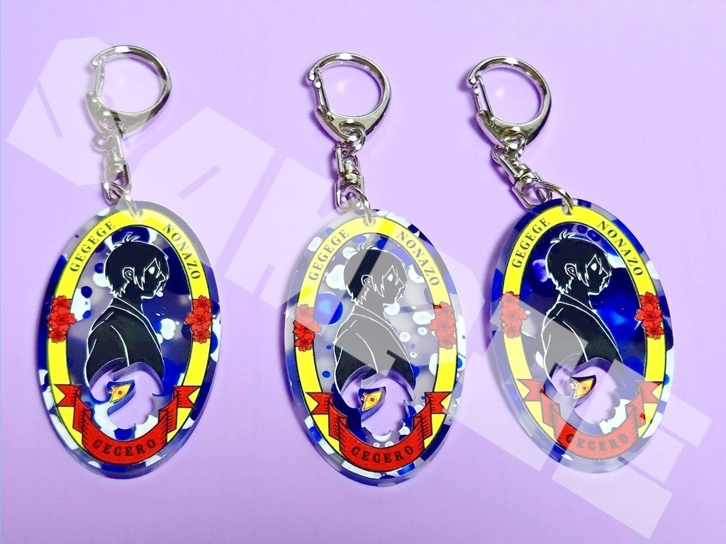 レトロ風アクリルキーホルダー