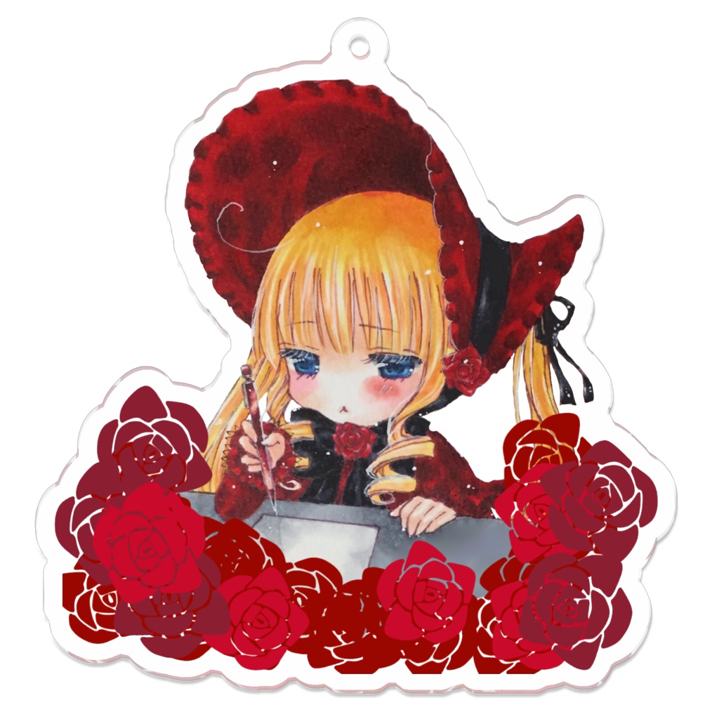 アンニュイ真紅アクリルキーホルダー