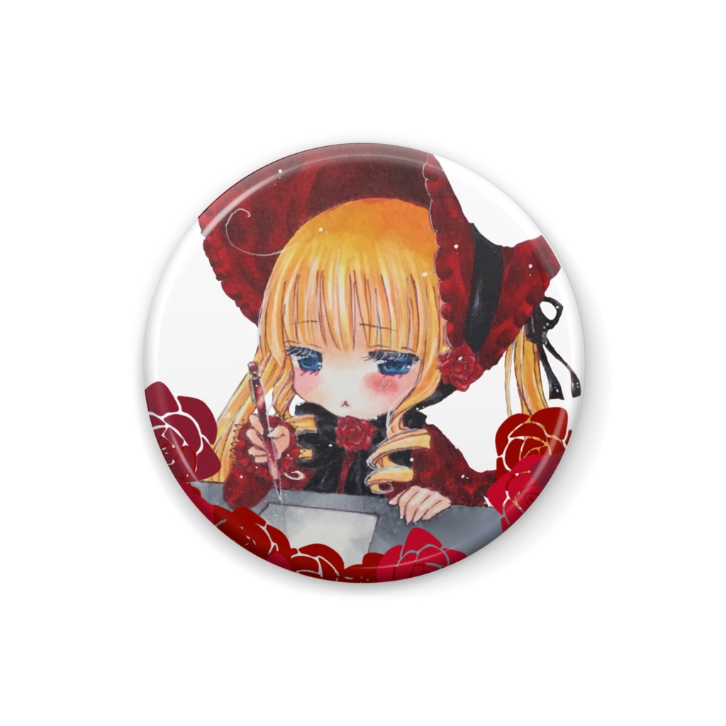 アンニュイ真紅缶バッジ