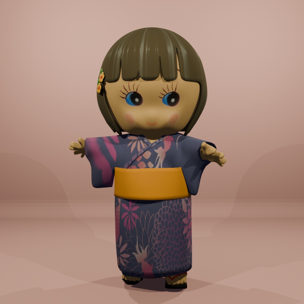 【3Dモデル】浴衣のキューピーちゃん
