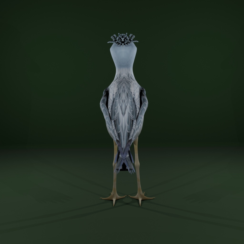 【3Dモデル】ハシビロコウ