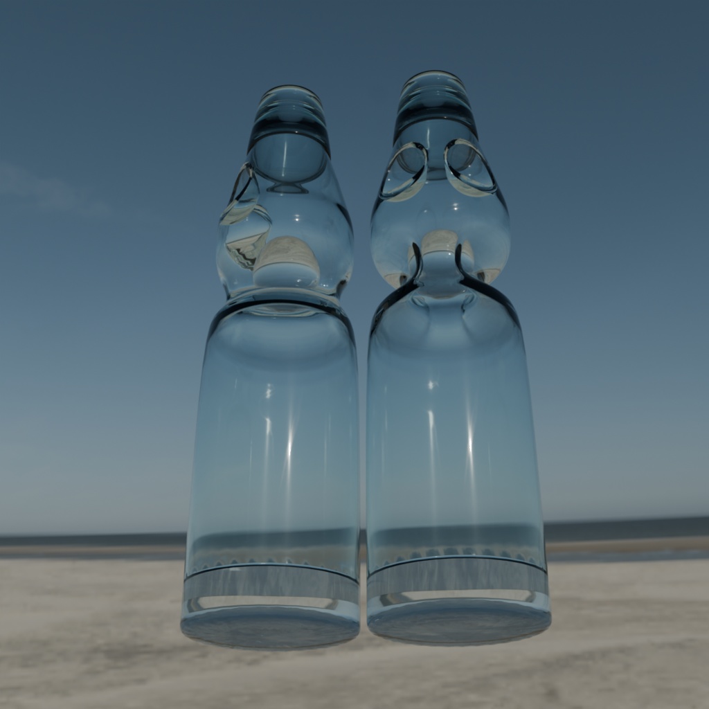 【3Dモデル】ラムネ瓶