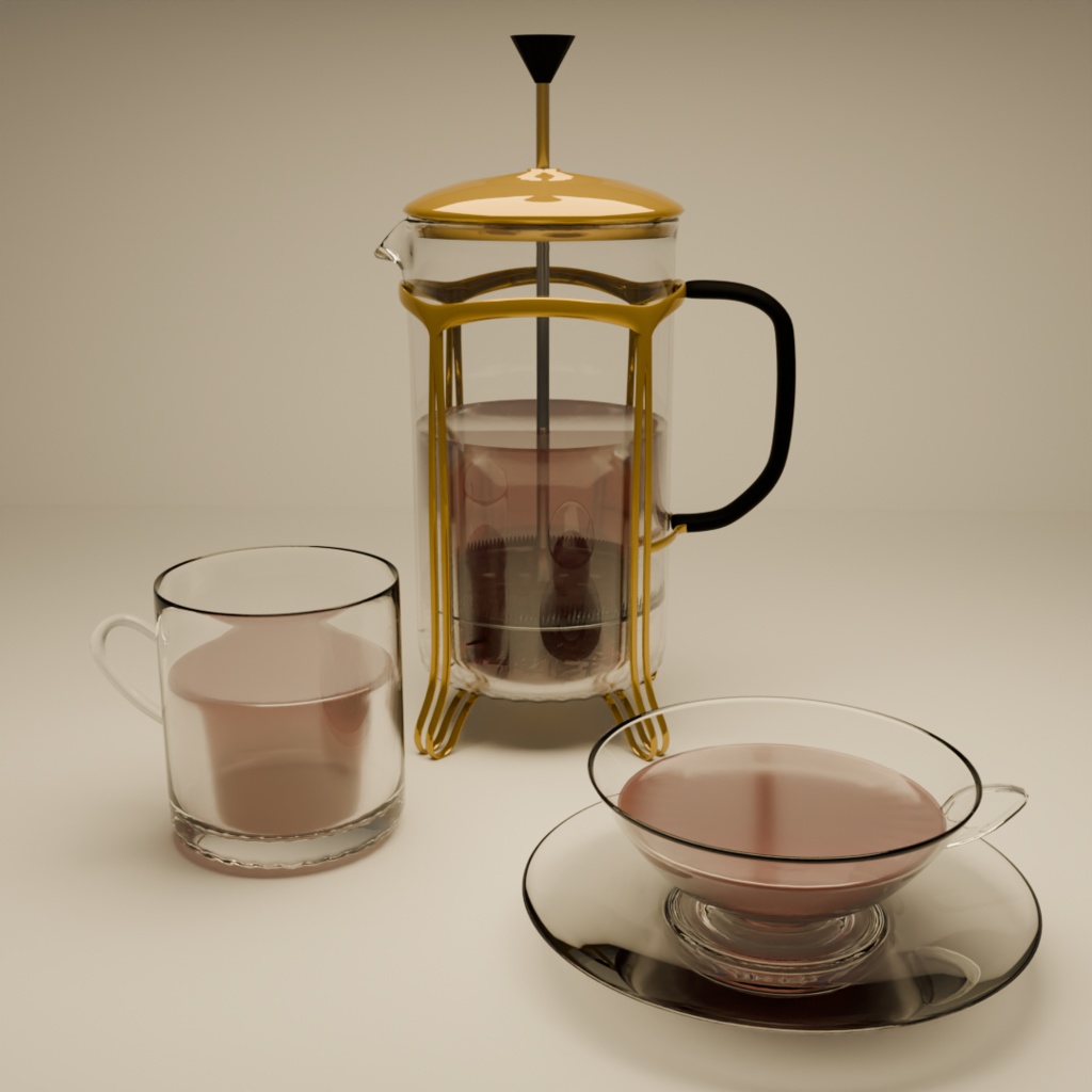 【3Dモデル】ティーセット