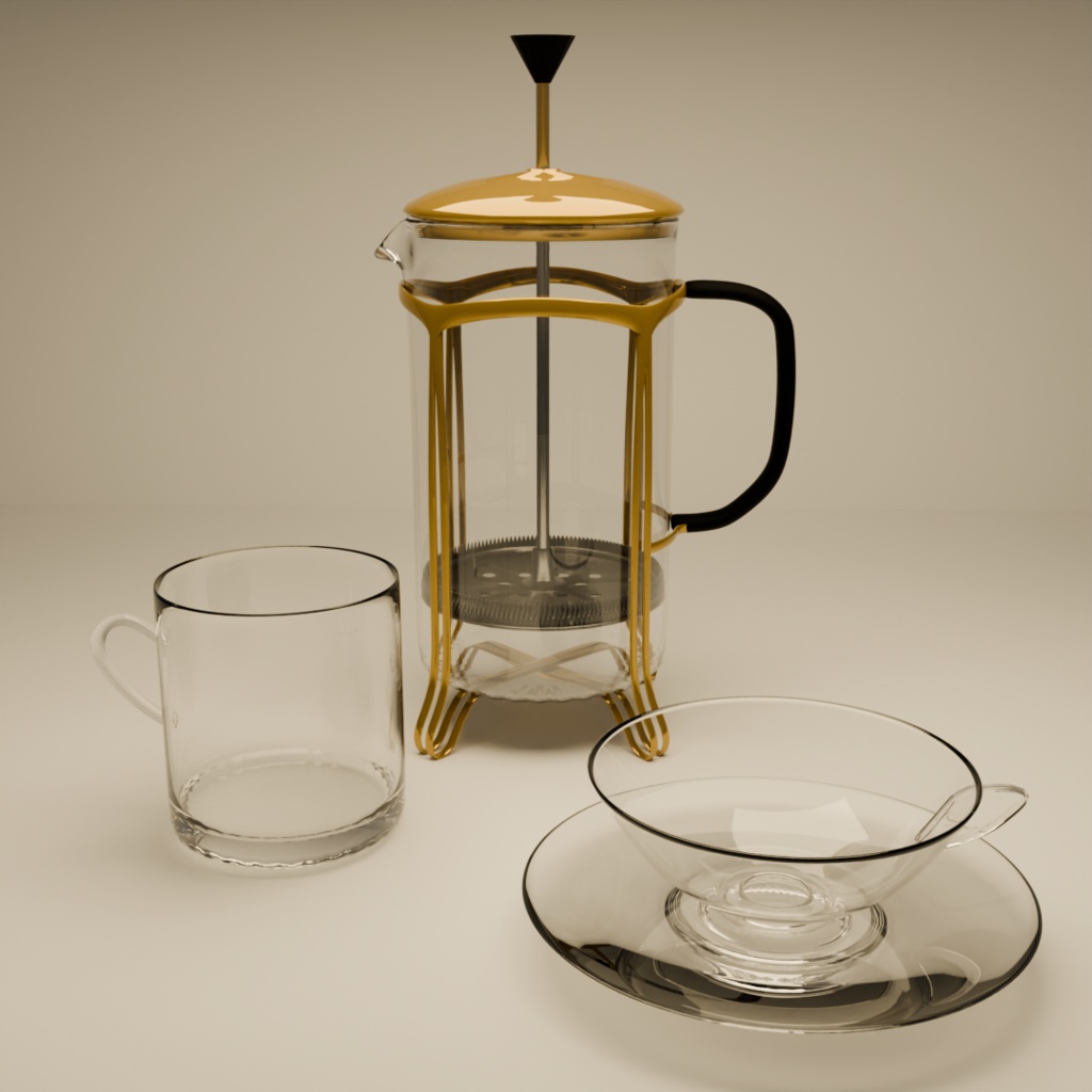 【3Dモデル】ティーセット