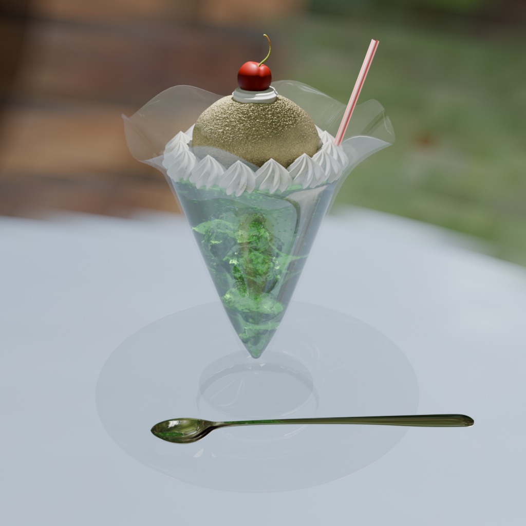 【3Dモデル】クリームソーダ