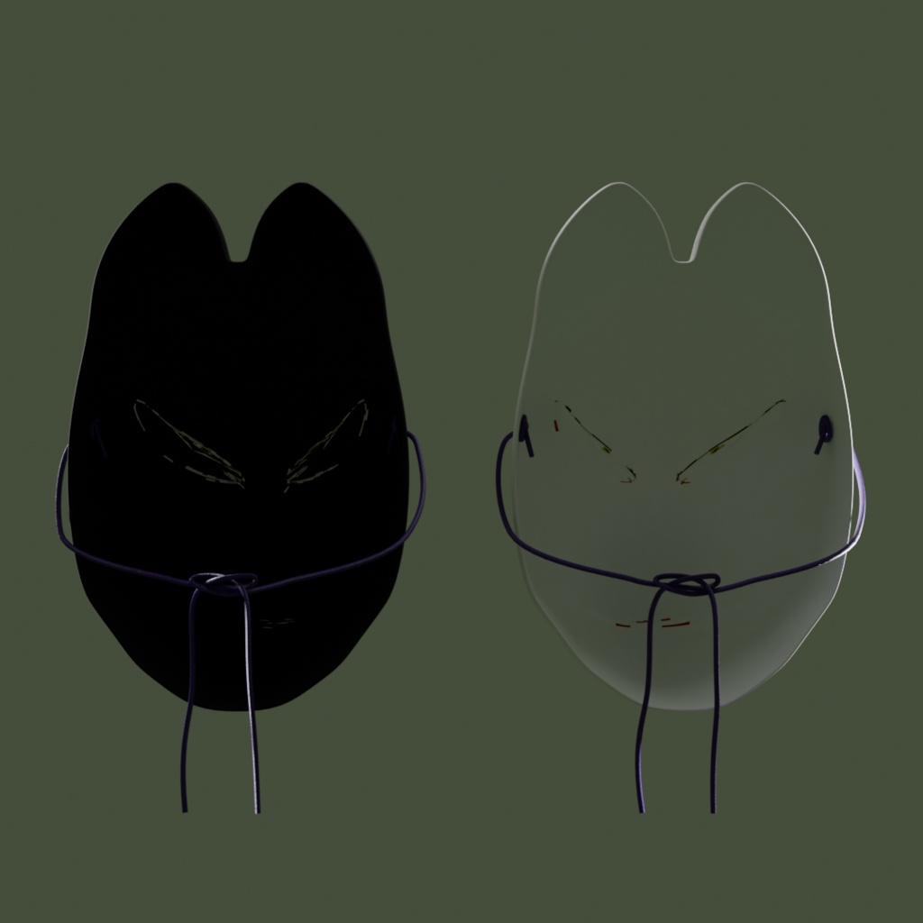 【3Dモデル】狐面