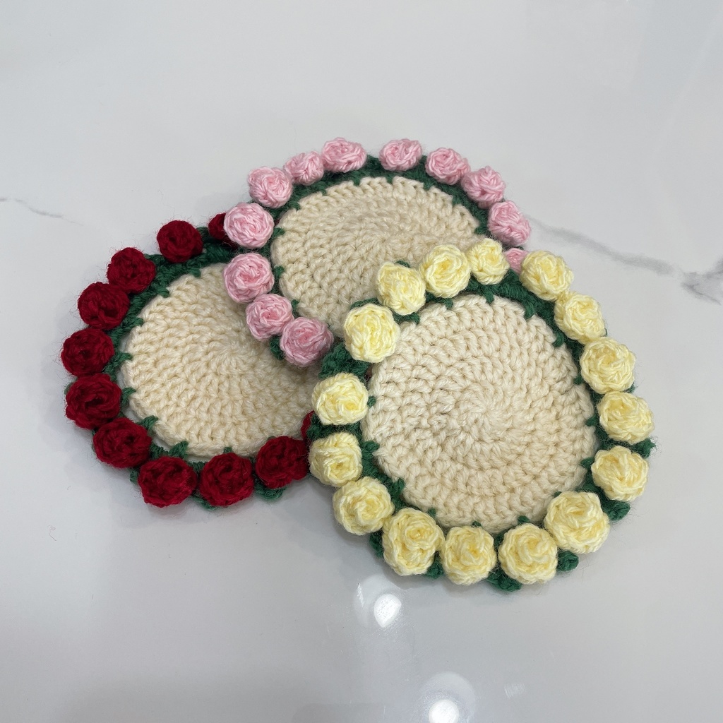 Mihoko様オーダー品　花束コースター3点