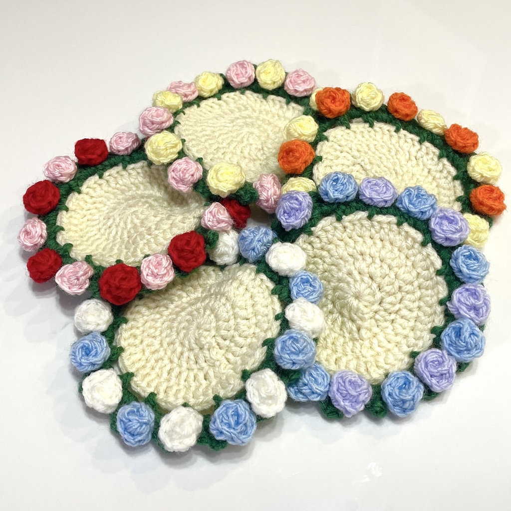 くまさん工房cuteさまオーダー　花束コースター5つセット