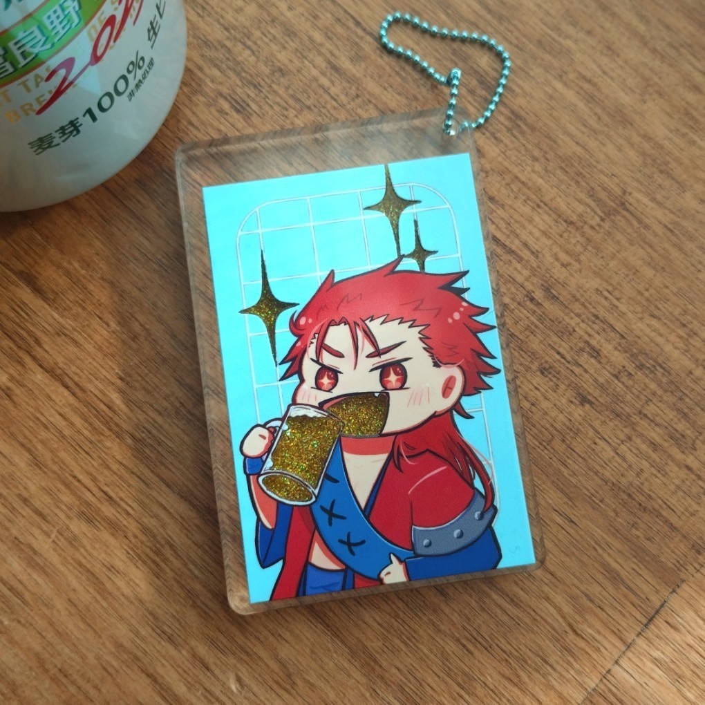 トッシュ/アクリルキーホルダー『ぐびぐびトッシュ』