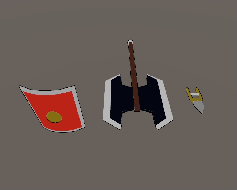 Low poly wepons (軽量武具セット) アバターバトルシステム対応版(20点セット)