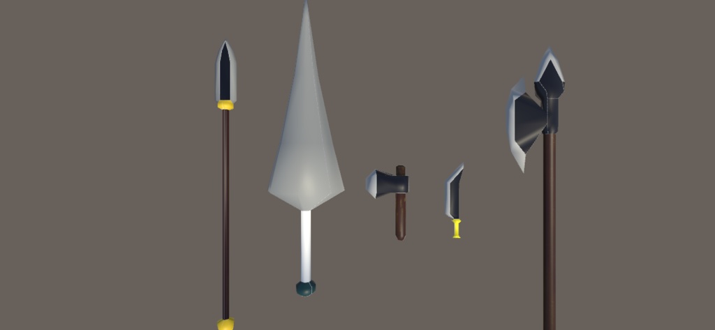Low poly wepons (軽量武具セット) アバターバトルシステム対応版(20点セット)