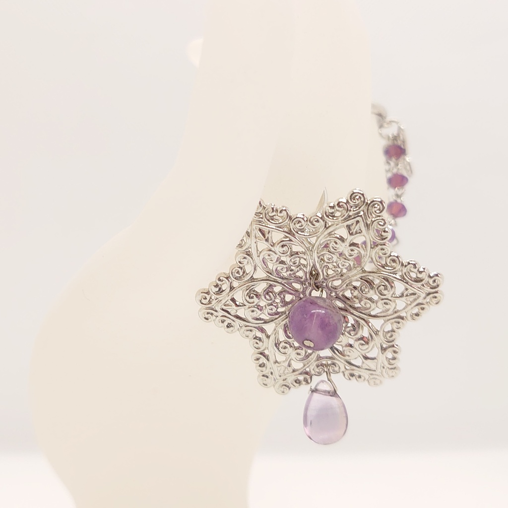 フローライト・クリスタルダブルリング