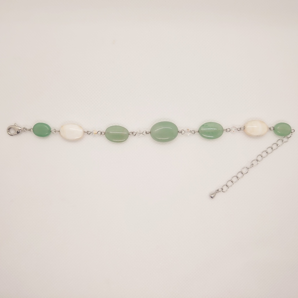 グリーンアベンチュリン・ヘルモルファイトブレスレット