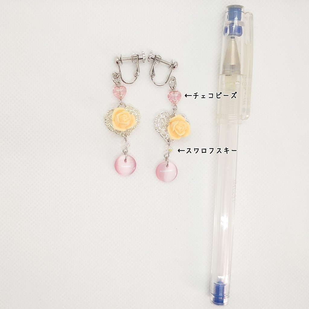 ハート・ローズイヤリング