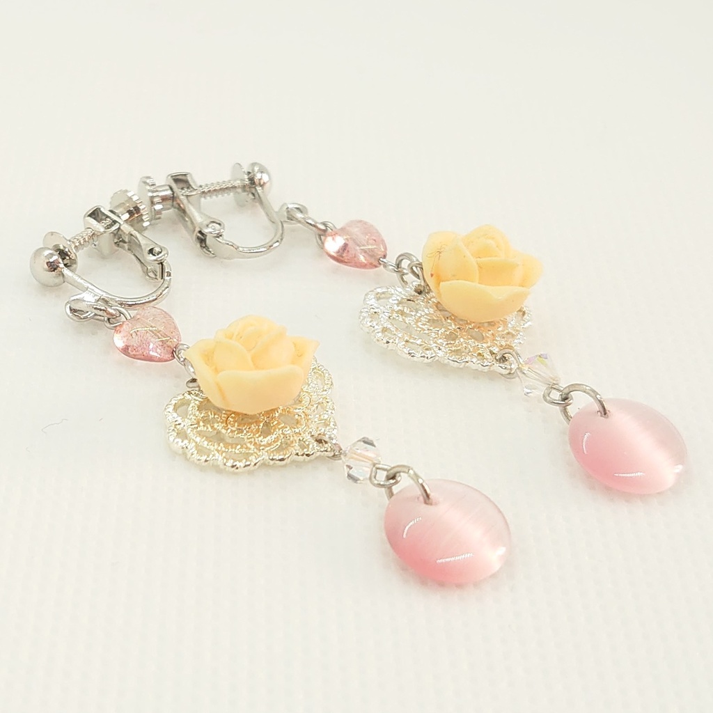 ハート・ローズイヤリング