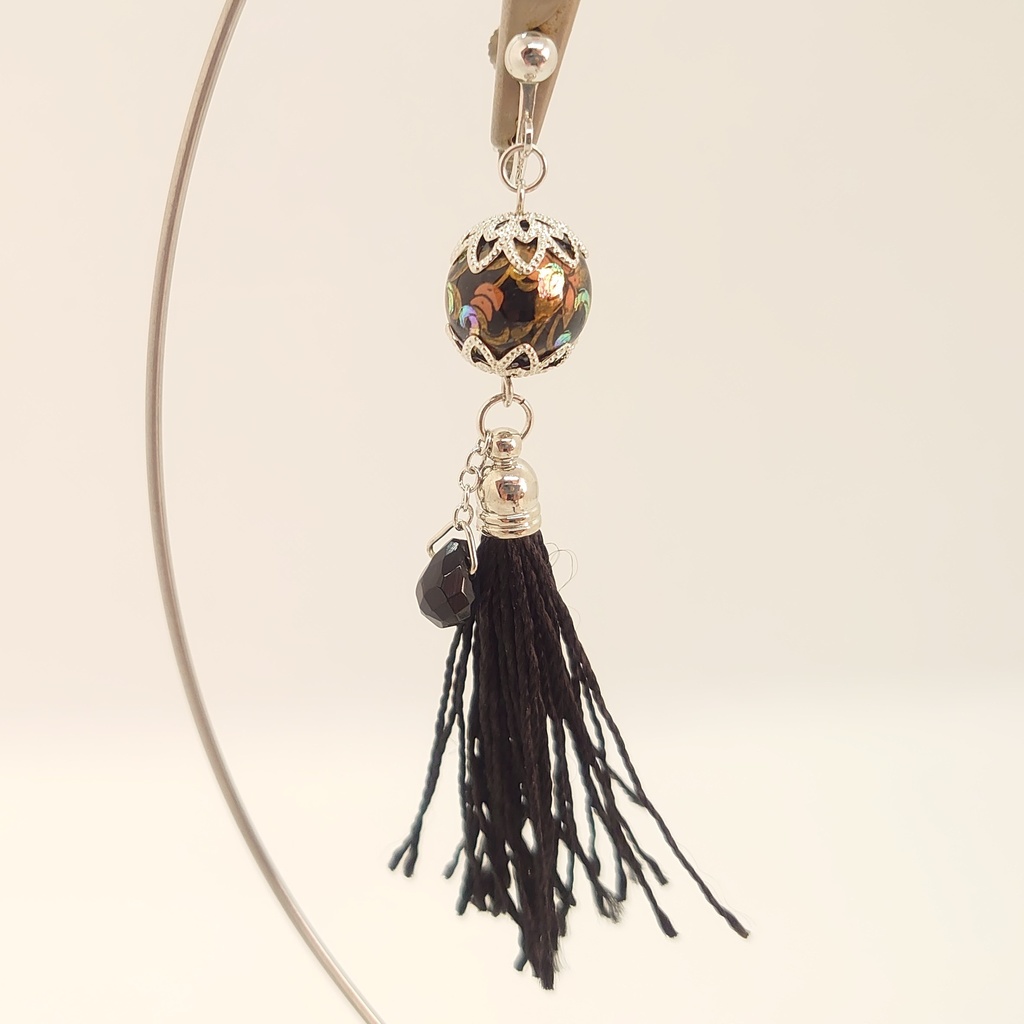 オニキス・タッセルイヤリング