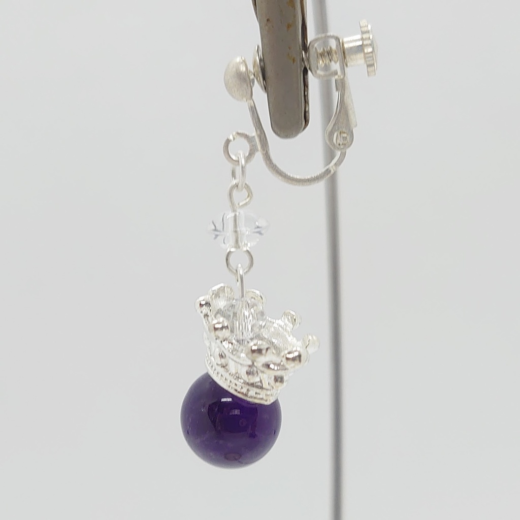 アメシスト・クラウンイヤリング