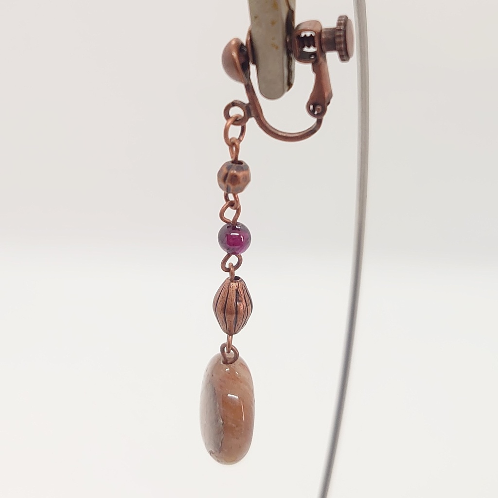 ガーネット・ジャスパーイヤリング