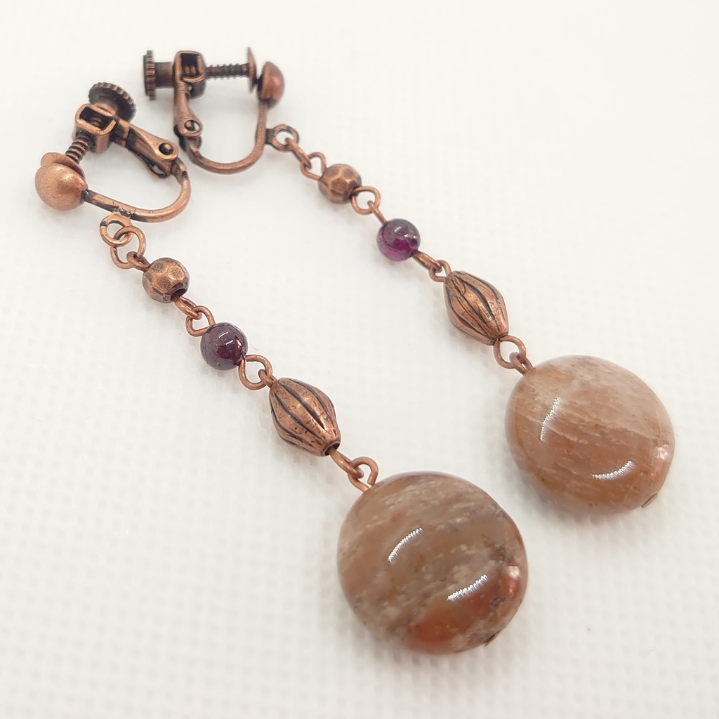 ガーネット・ジャスパーイヤリング