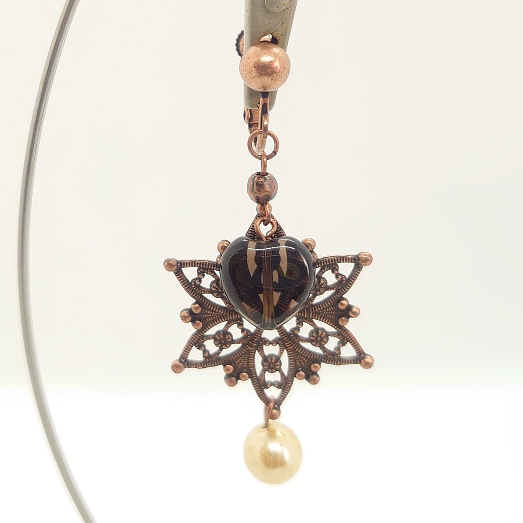 スモーキークォーツイヤリング