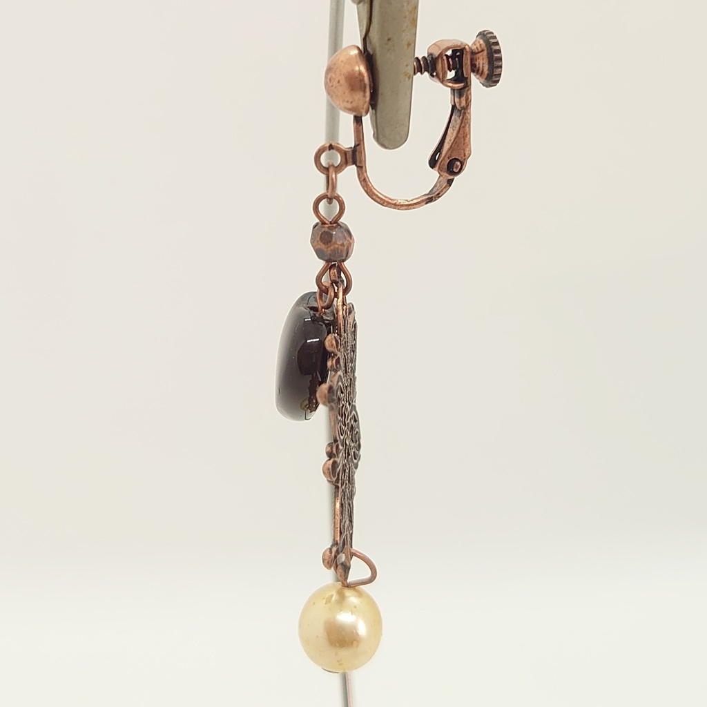 スモーキークォーツイヤリング