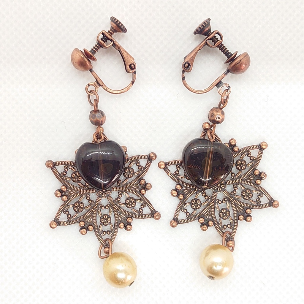 スモーキークォーツイヤリング