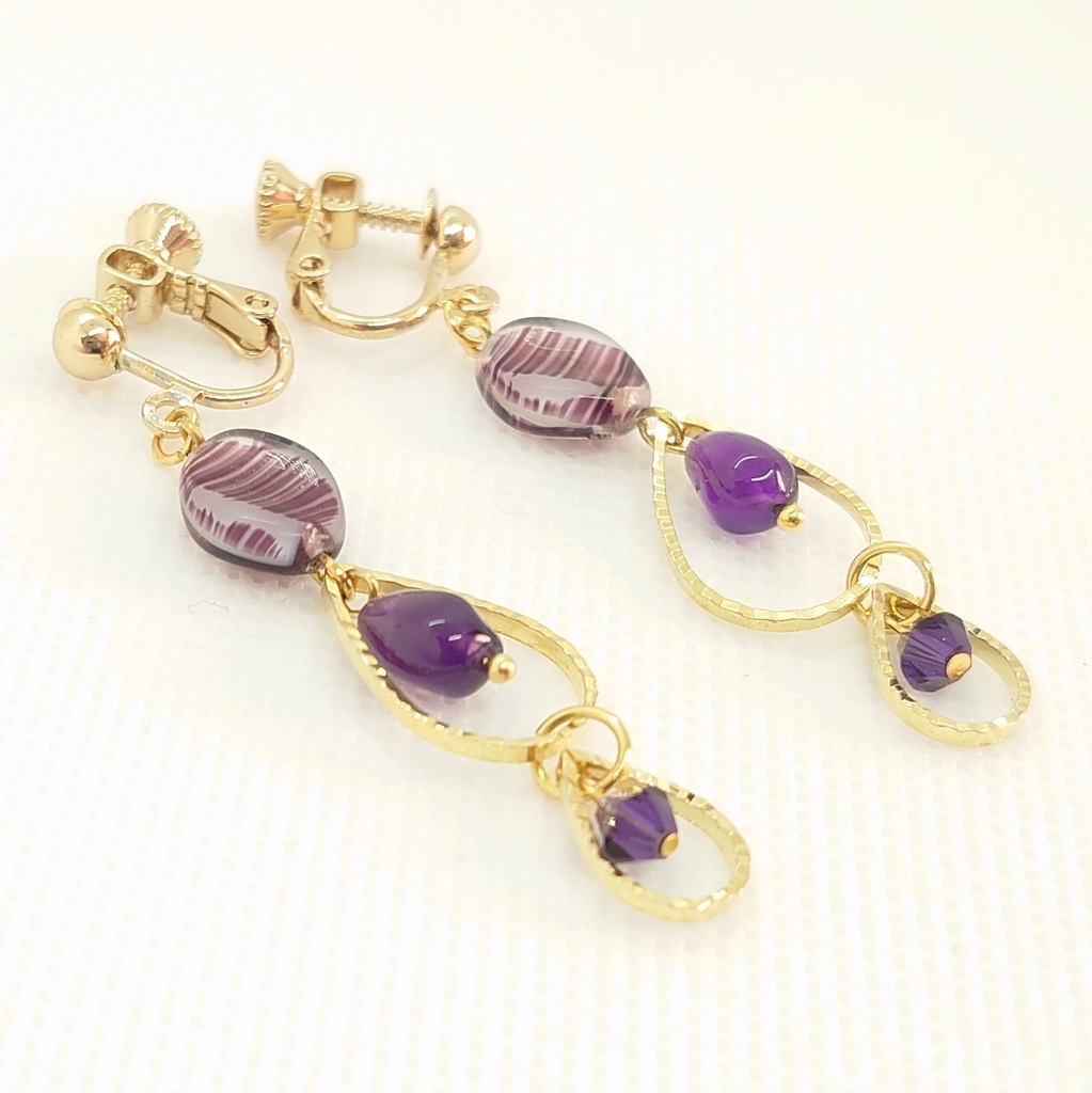 アメシストイヤリング