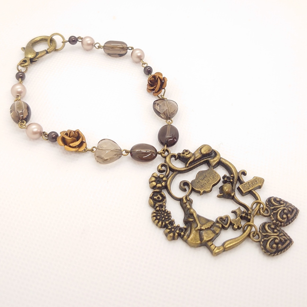 スモーキークォーツ・アリス風バッグチャーム