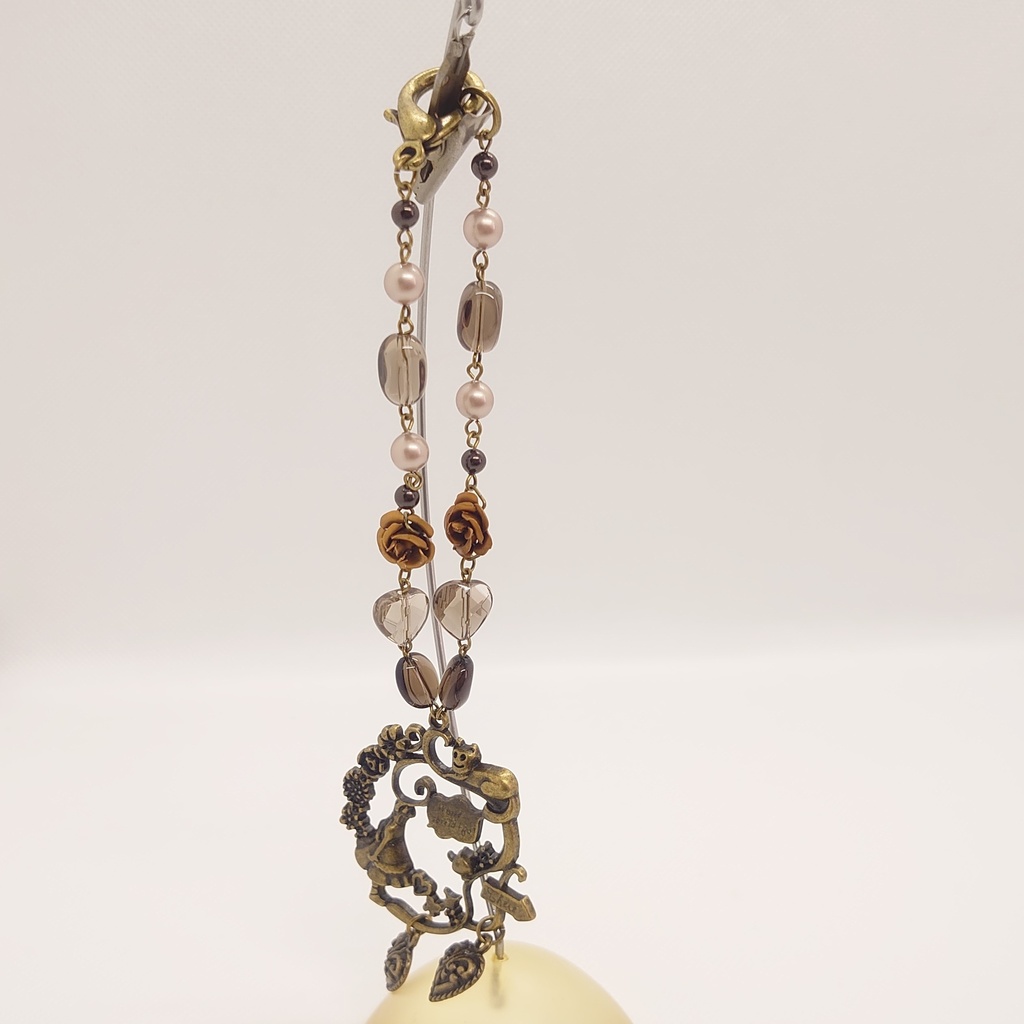 スモーキークォーツ・アリス風バッグチャーム