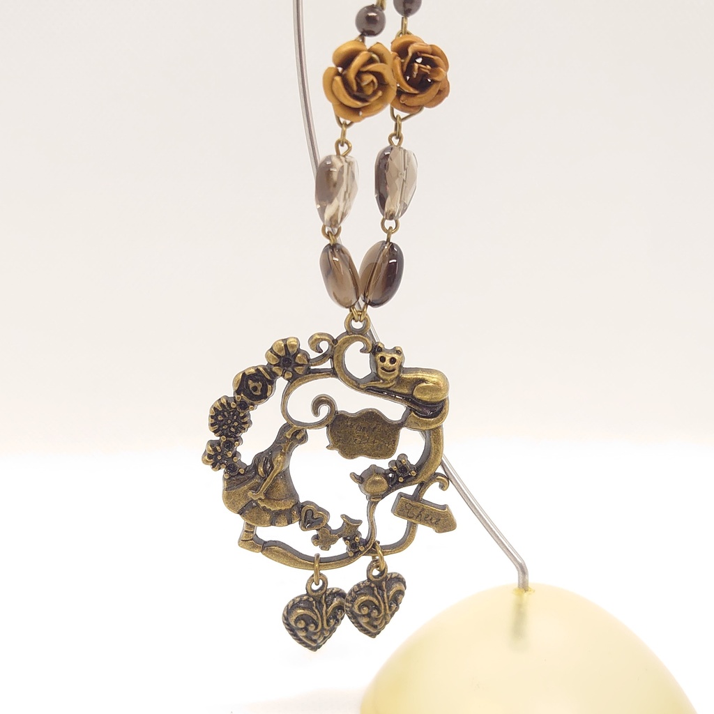 スモーキークォーツ・アリス風バッグチャーム