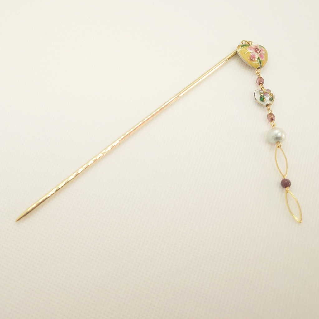 七宝焼き・ルビーかんざし