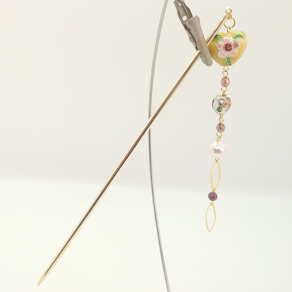 七宝焼き・ルビーかんざし