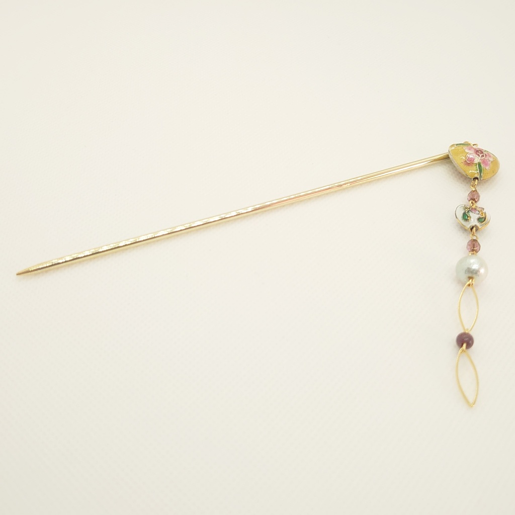 七宝焼き・ルビーかんざし