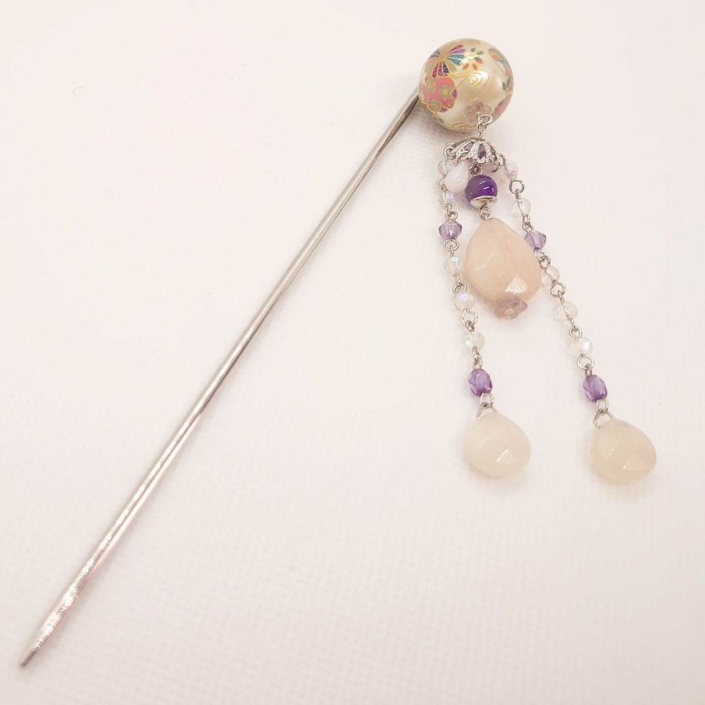 アメシスト・アベンチュリンかんざし