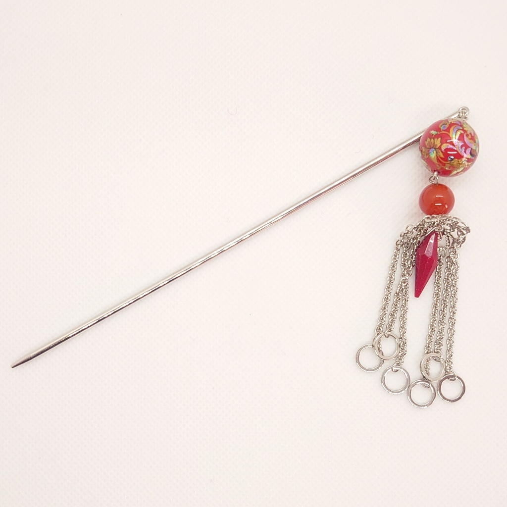 カーネリアンかんざし