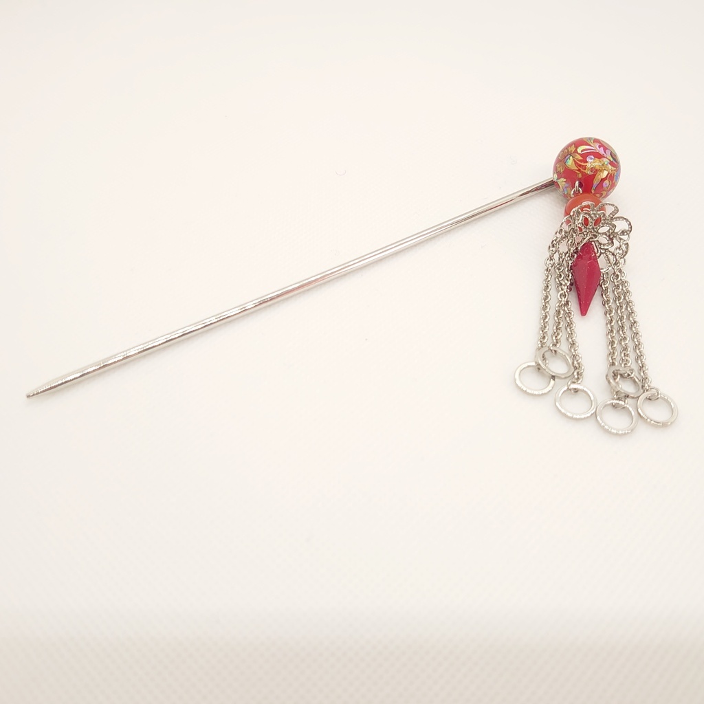 カーネリアンかんざし