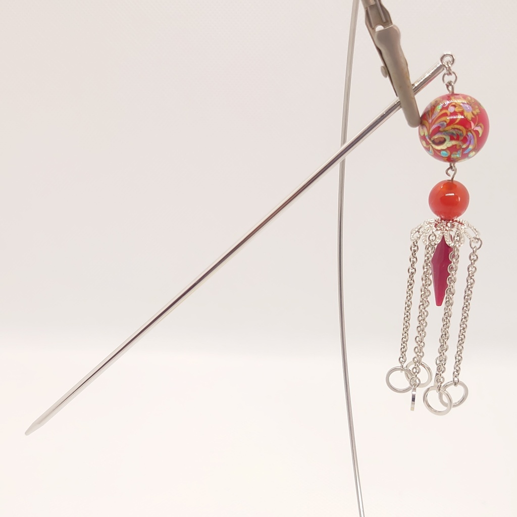 カーネリアンかんざし