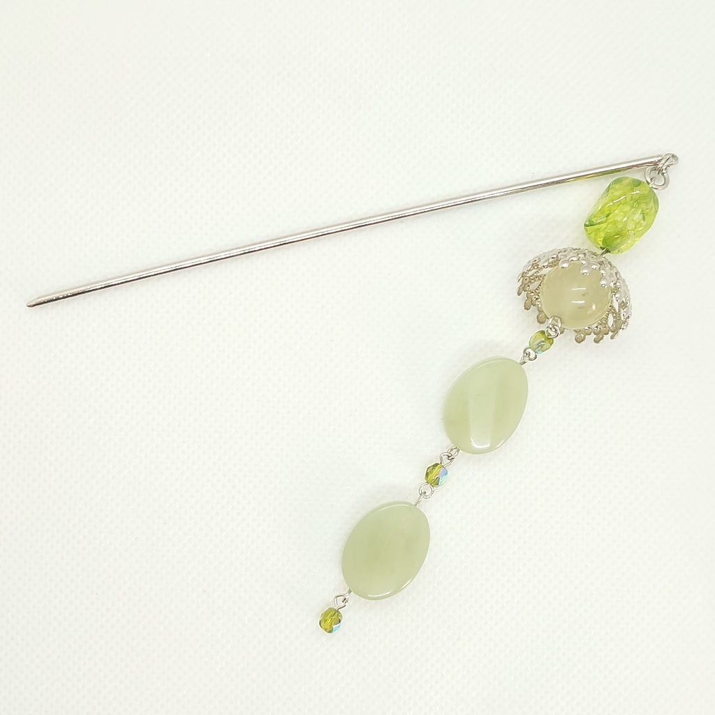 グリーンジェイドかんざし