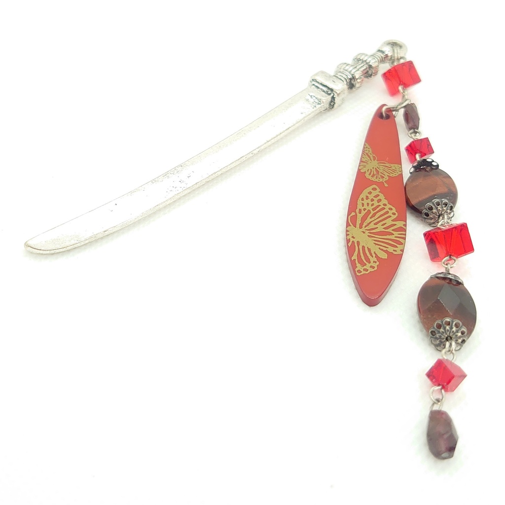 ガーネット・タイガーアイ刀かんざし