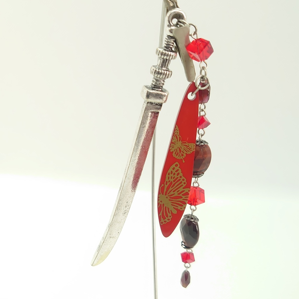 ガーネット・タイガーアイ刀かんざし