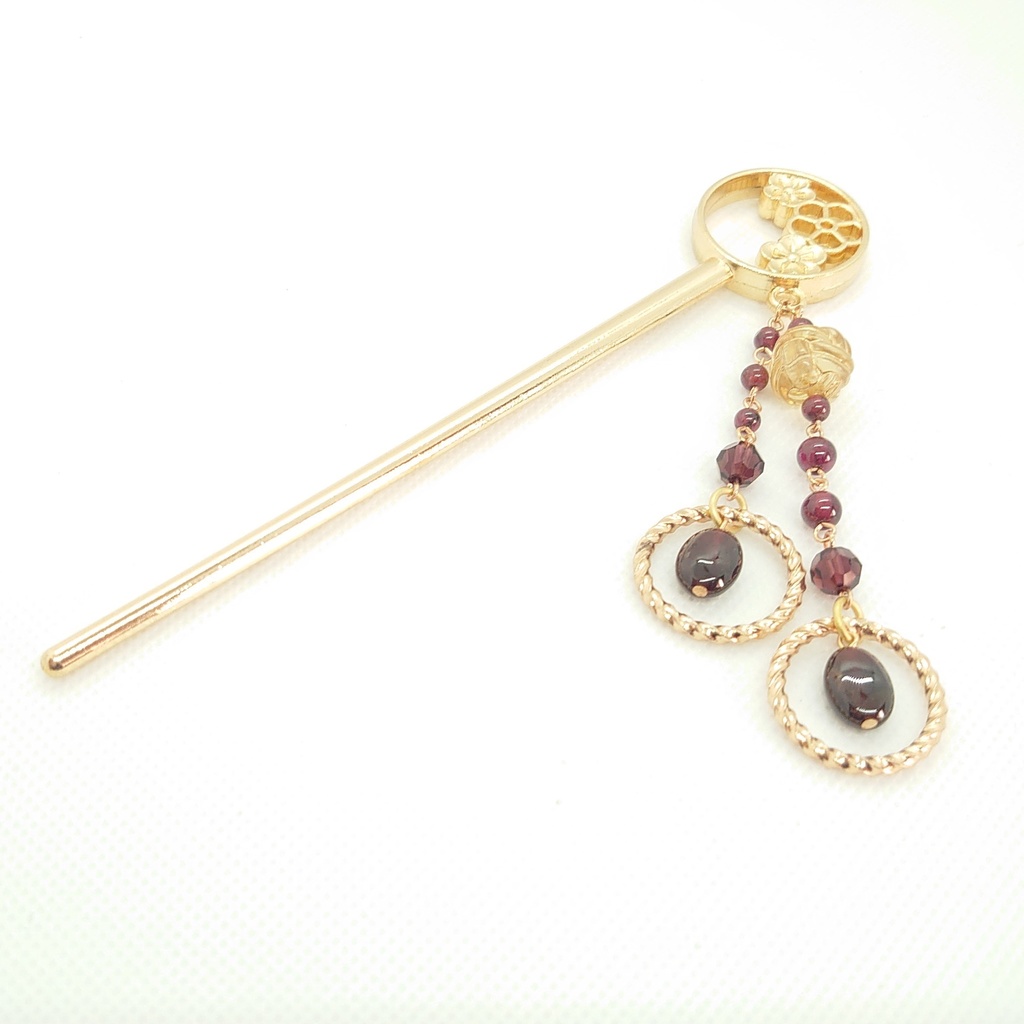 ガーネット梅かんざし