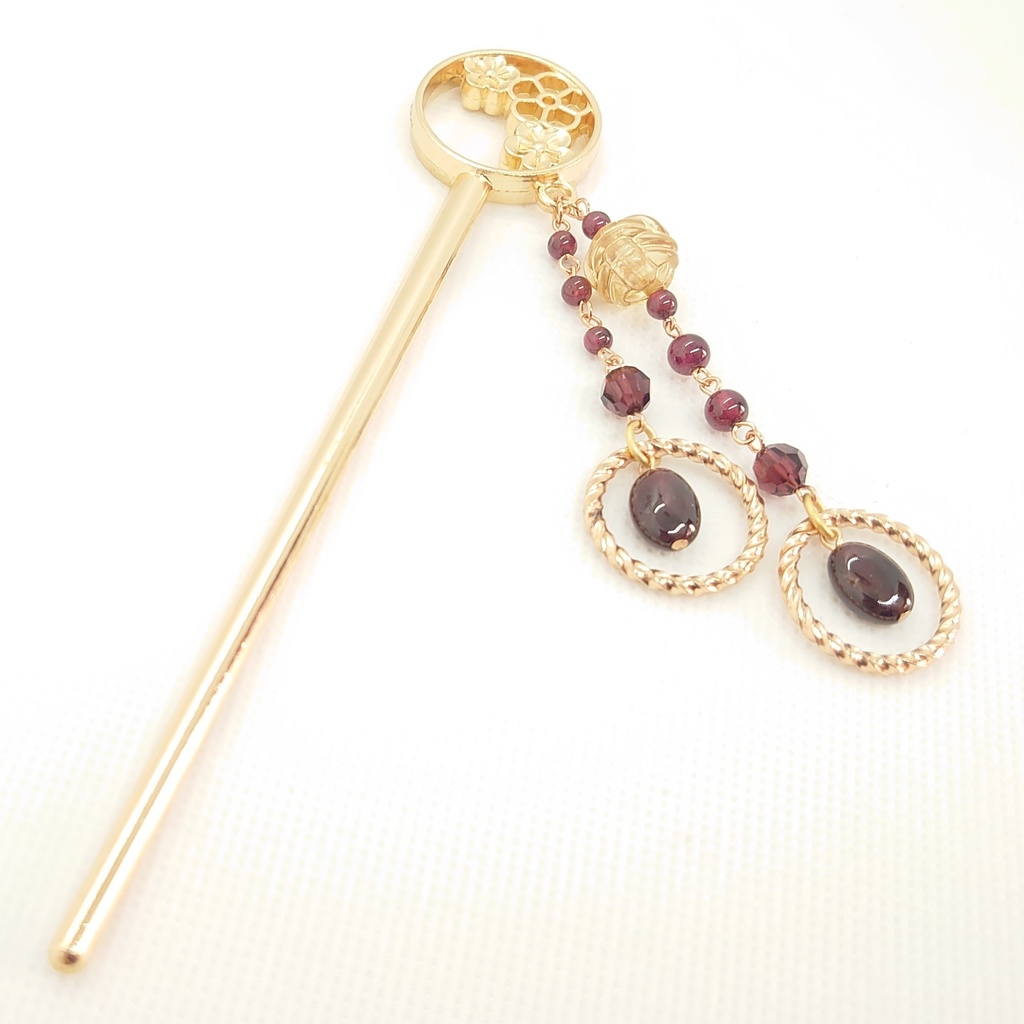 ガーネット梅かんざし