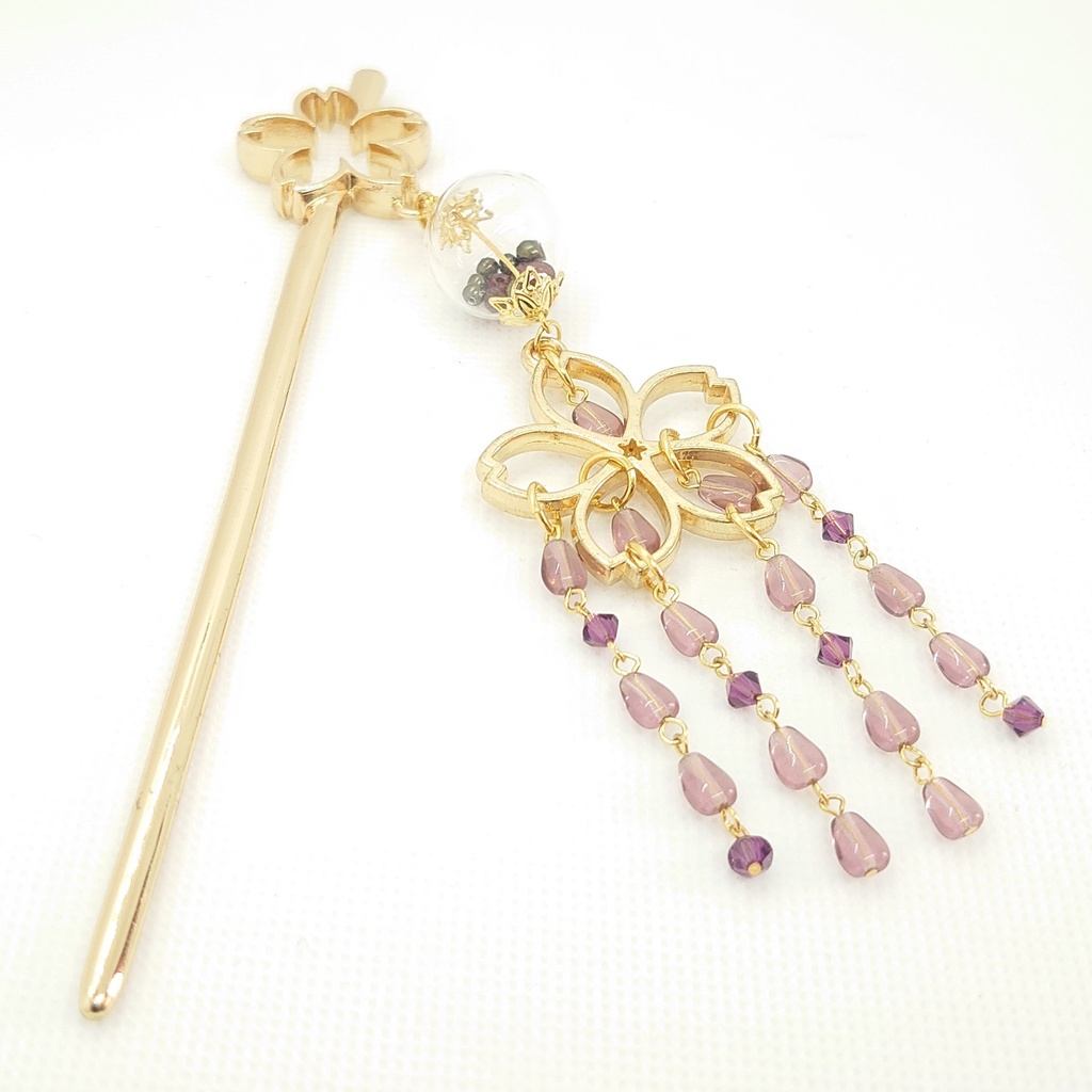 ガーネット・ガラスドーム・桜かんざし