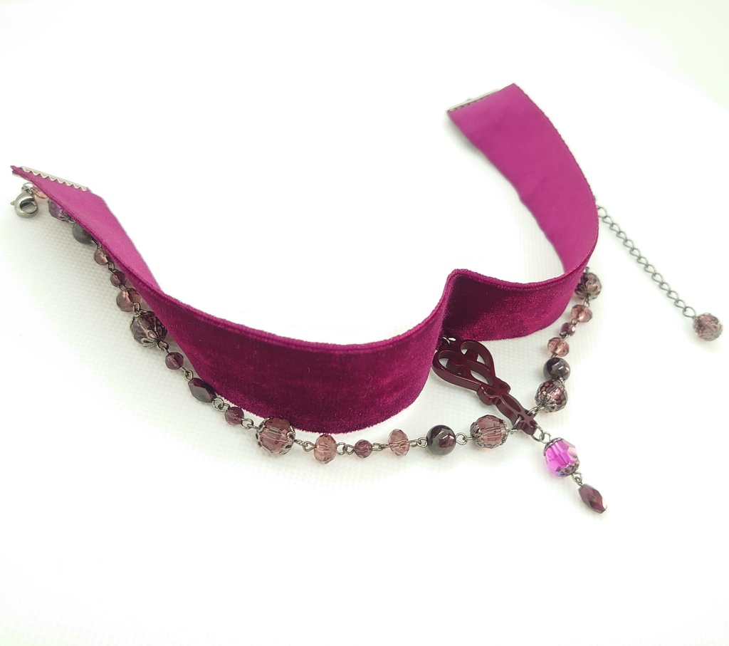 ガーネットリボンチョーカー