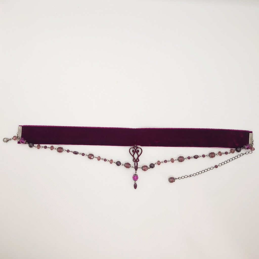 ガーネットリボンチョーカー