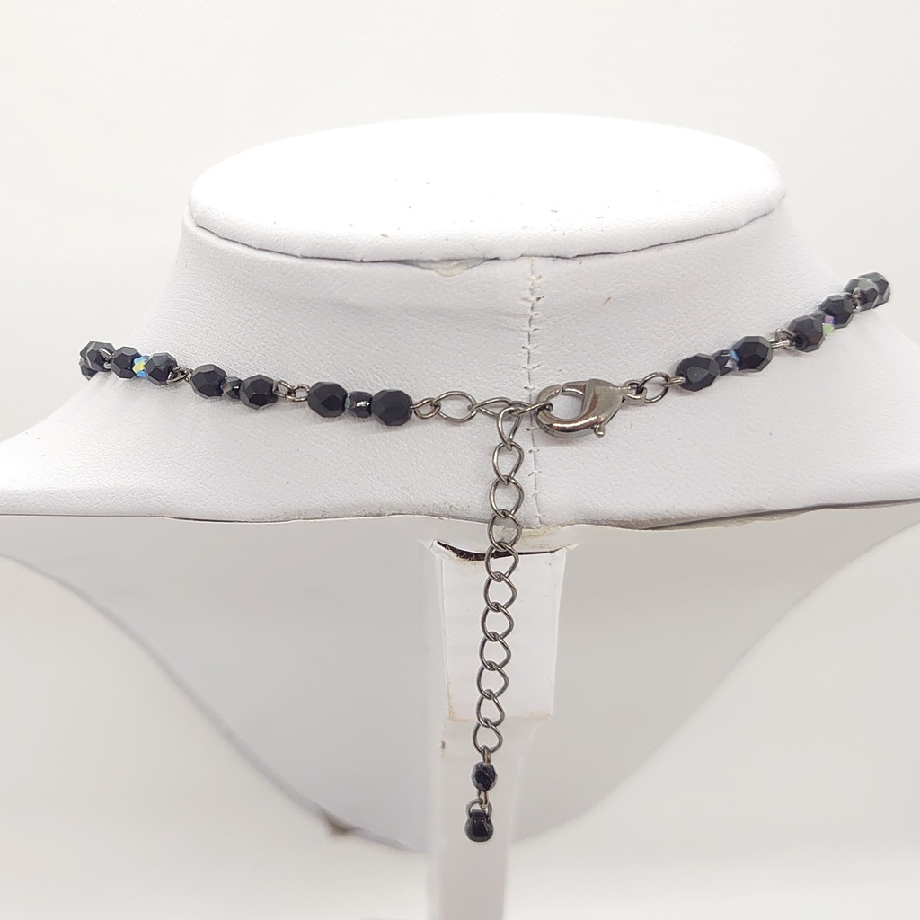 オニキス・蝶ネックレス