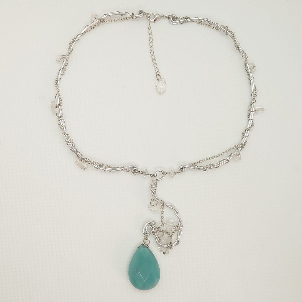 アマゾナイト・クリスタル・ワイヤーチョーカー