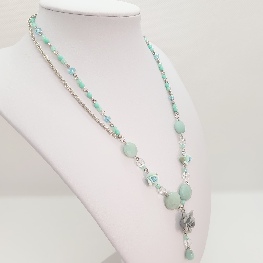 アマゾナイト・ローズネックレス